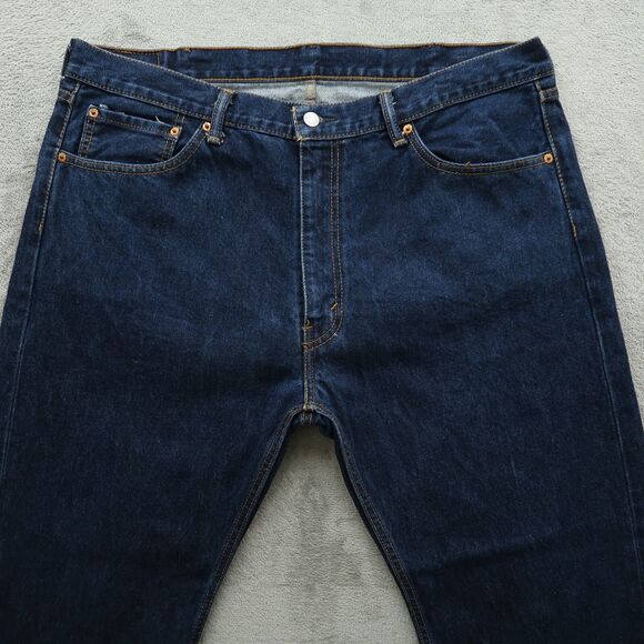 Levi's 505 Jeans Mens Size 40x30 Blue Regular Straight 100% Cotton Denim Dark - Picture 11 of 16